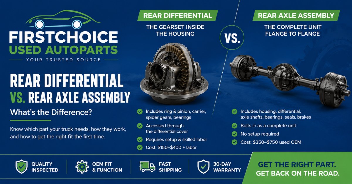 Rear Differential vs Rear Axle Assembly