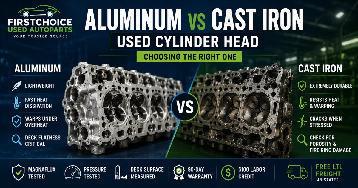Aluminum vs Cast Iron Used Cylinder Head